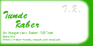 tunde raber business card